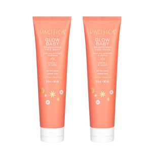 Pacifica Glow Baby, botella de 5 oz, limpieza suave que deja la piel fresca.