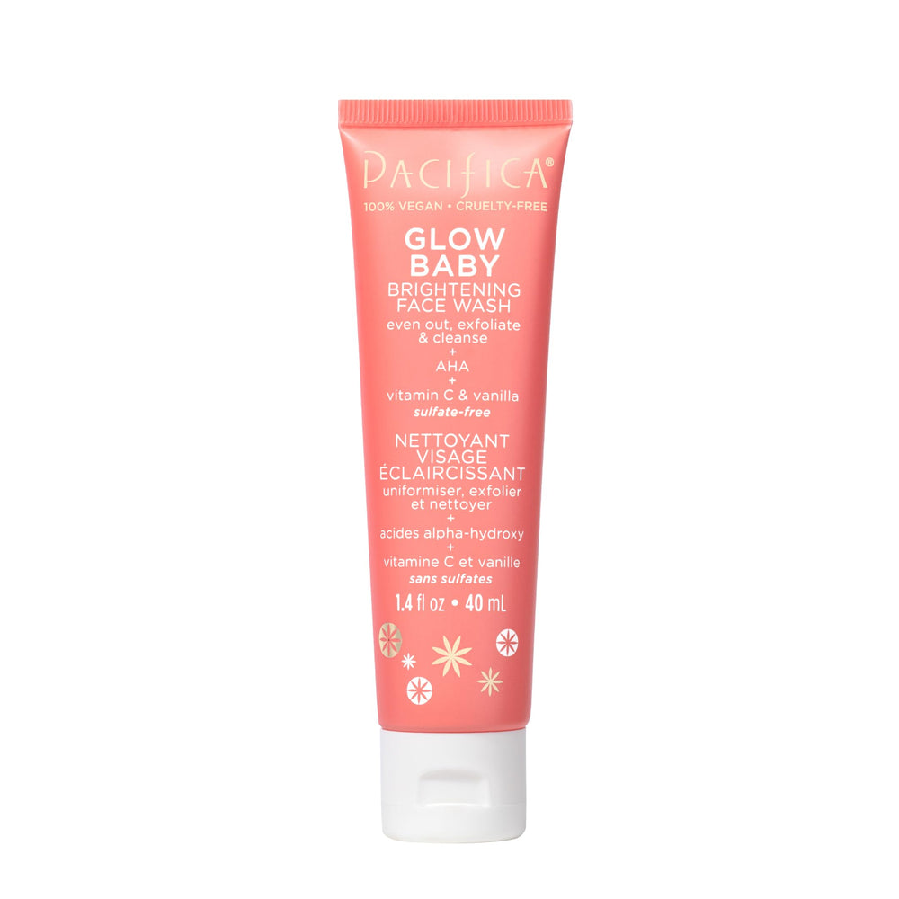 Pacifica Glow Baby limpiador facial con vitamina C para un brillo saludable.