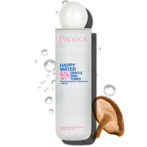 Pacifica Happy Water Toner, botella de 4 onzas, hidratación rápida para piel fresca