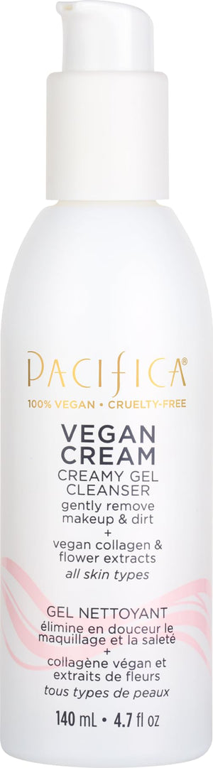 Pacifica Limpiador crema gel colágeno vegano para limpieza suave e hidratación