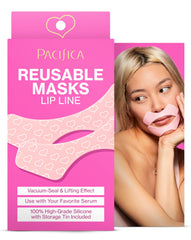 Pacifica mascaras labial línea de sonrisa aplicada en nasolabiales para suavizar las arrugas