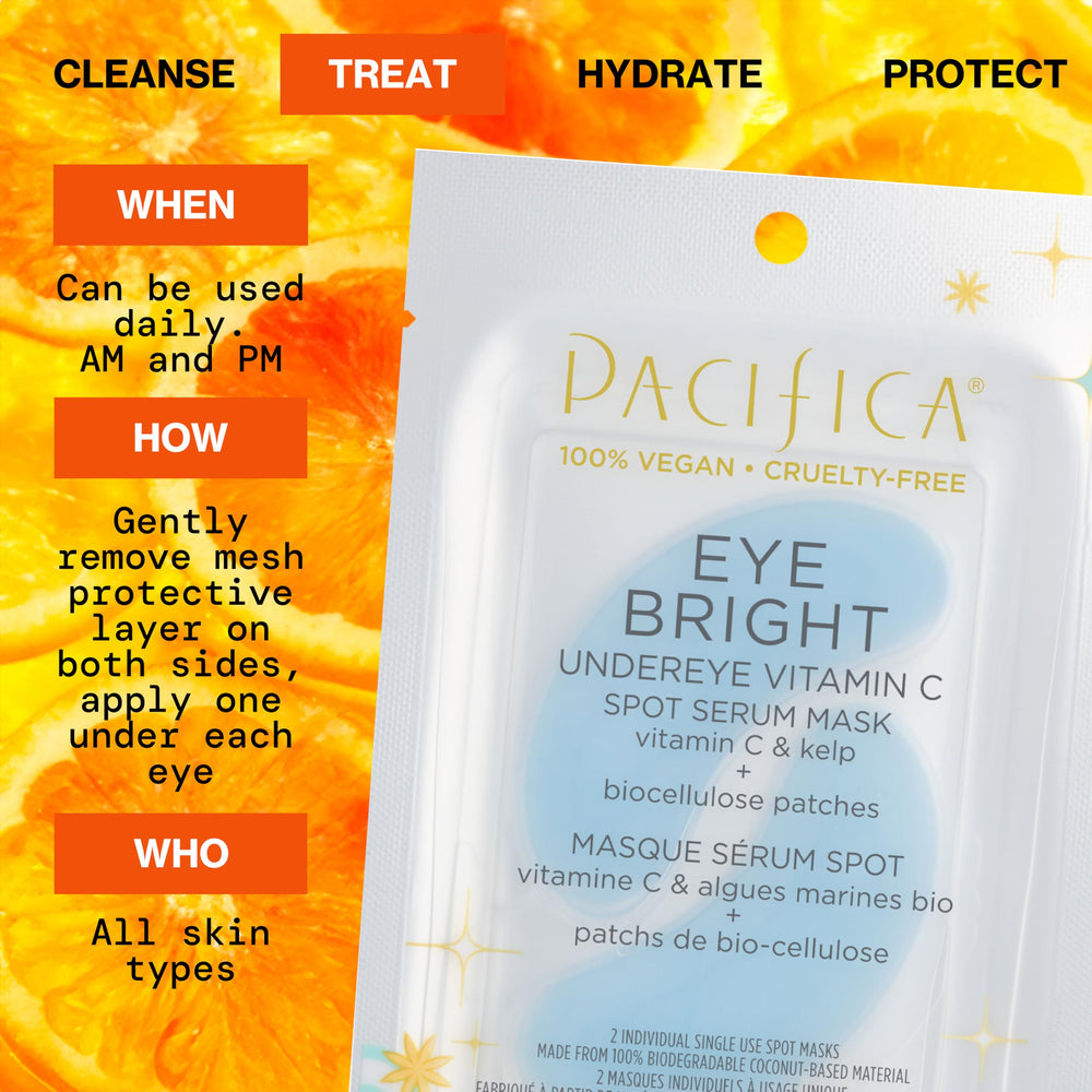 Empaque compacto para viaje con mascarillas Pacifica para ojos.