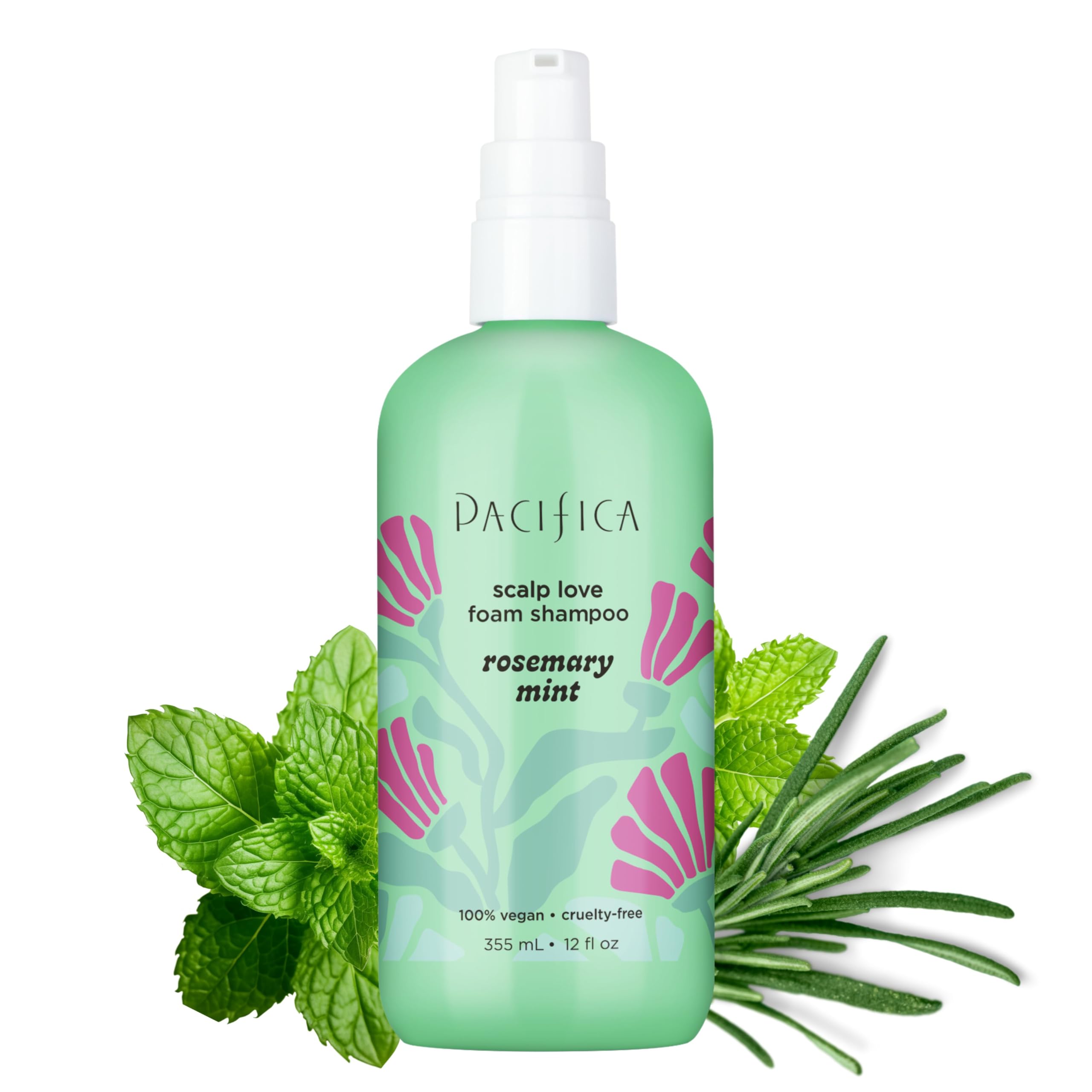 Pacifica Rosemary Mint Detox: botella en primer plano para limpieza profunda del cuero cabelludo