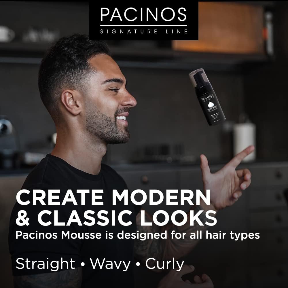 Pacinos Signature Line Mousse control del encrespamiento para rizos pulidos y manejables.
