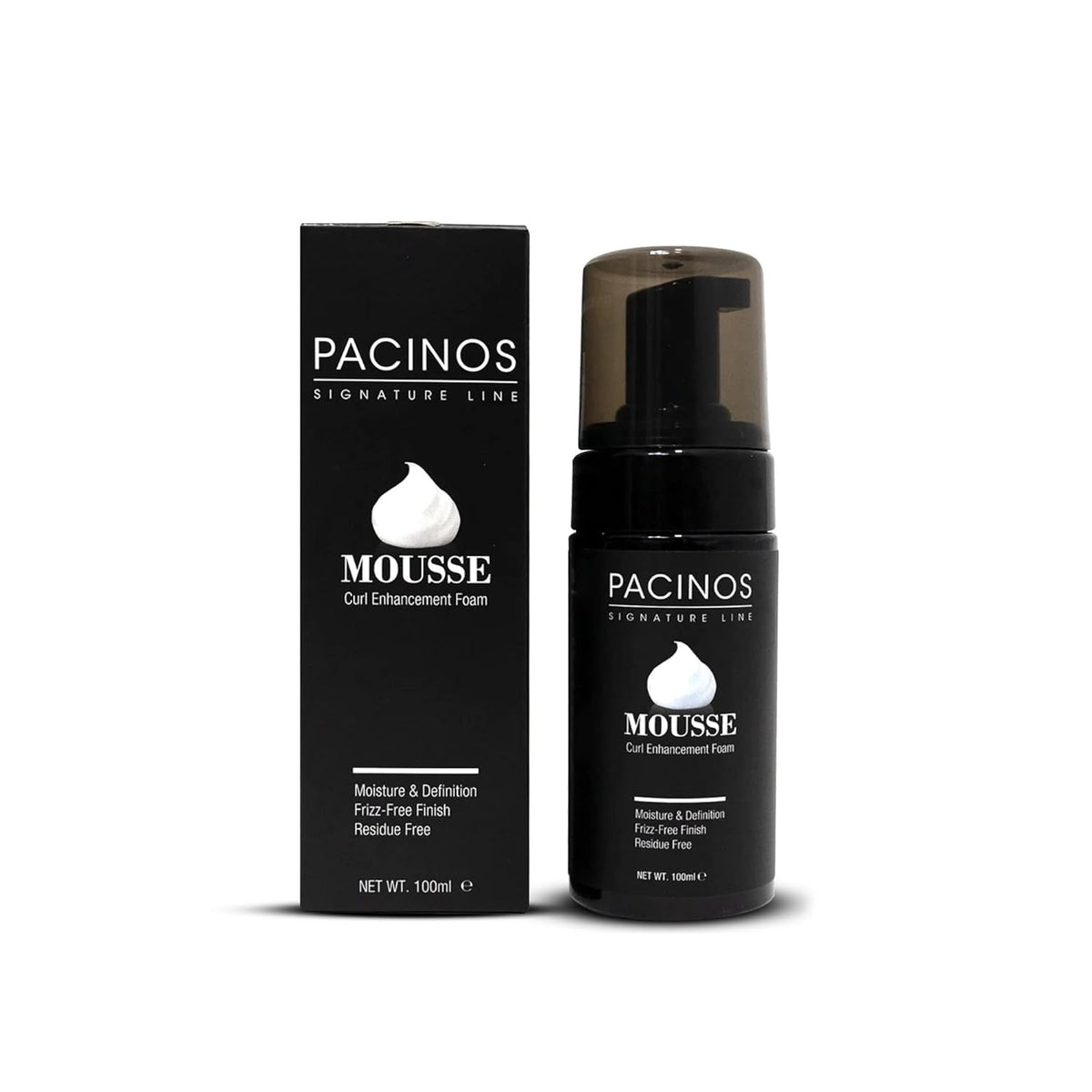 Pacinos Signature Line Mousse rizos definidos y duraderos gracias a la definición suave.