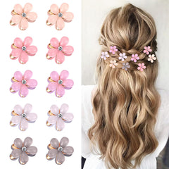 Broches de cristal con flor rosa de Paderison para estilo dulce
