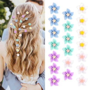 Pinzas florales púrpuras de Paderison para cabello de niña, ideal para peinados elegantes.