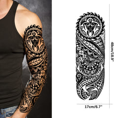 PADOUN tattoo tribal temporal dibujo negro realista para un estilo llamativo.