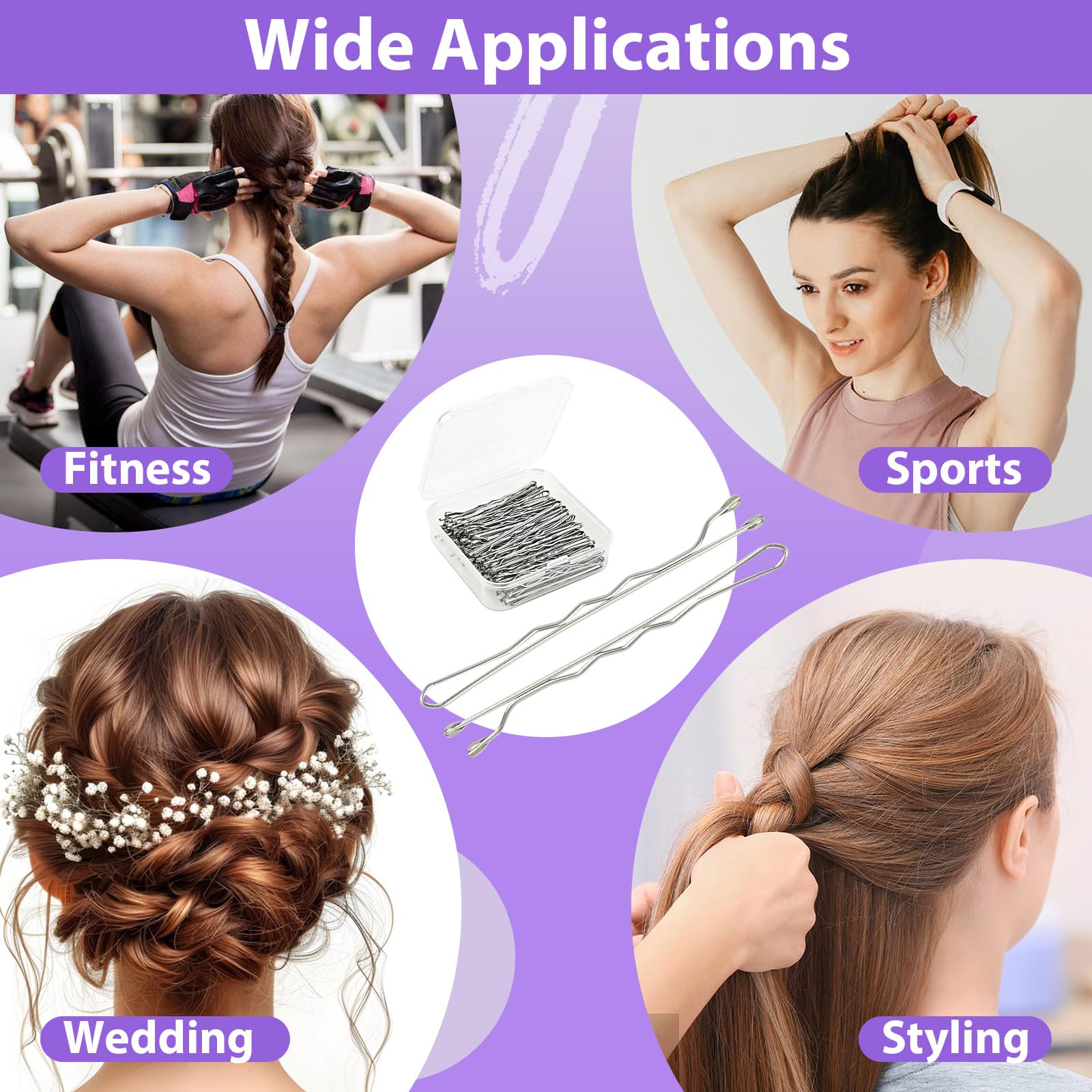 Pagabach pin pelo para cabello grueso, fija estilos complejos con facilidad.