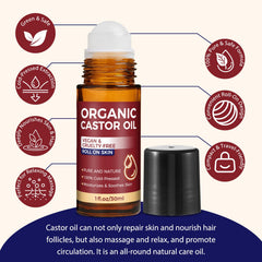 Paistely aceite de ricino roll-on para ojos; aplicación precisa en zonas delicadas de la piel.