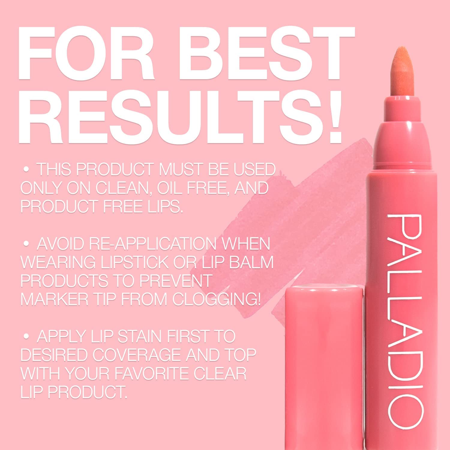 Textura ligera Palladio Lip Stain no se siente pesada.