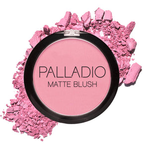 Palladio Rubor Mate Rosa Frambuesa, empaque elegante para uso diario.