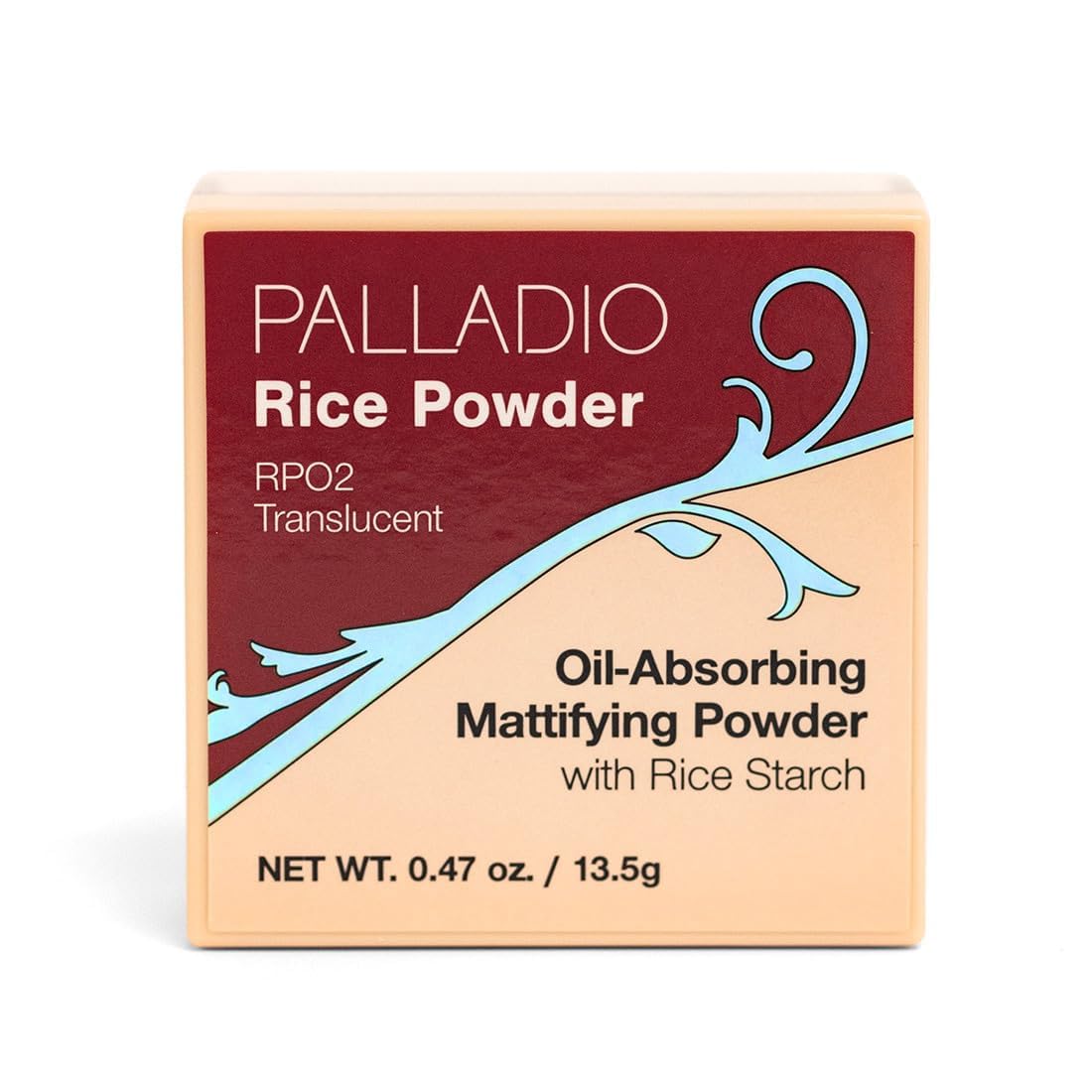 Palladio polvos arroz sueltos aplicados con brocha para acabado mate