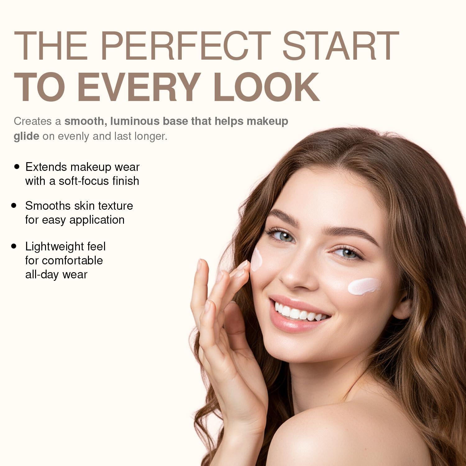 Palladio primer iluminador con aloe vera para piel hidratada.