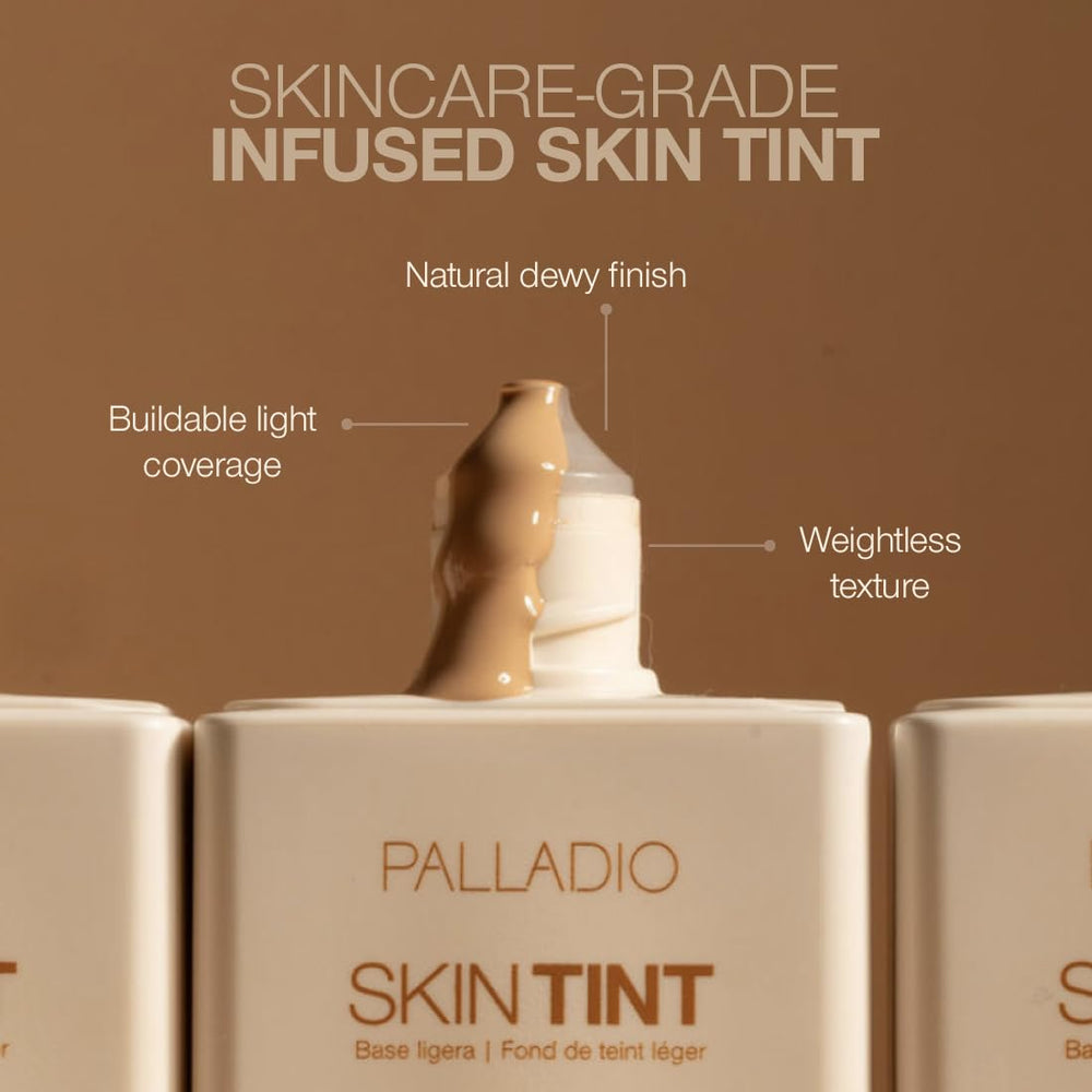 Aplicación con dedo de Palladio Skin Tint para tono uniforme