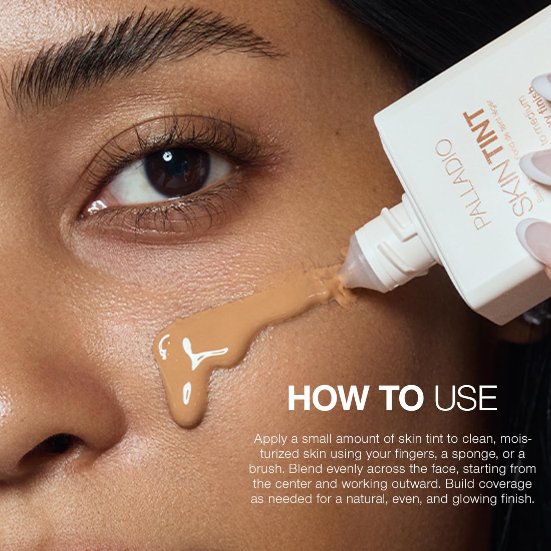 Brillo natural de Palladio Skin Tint para look diario