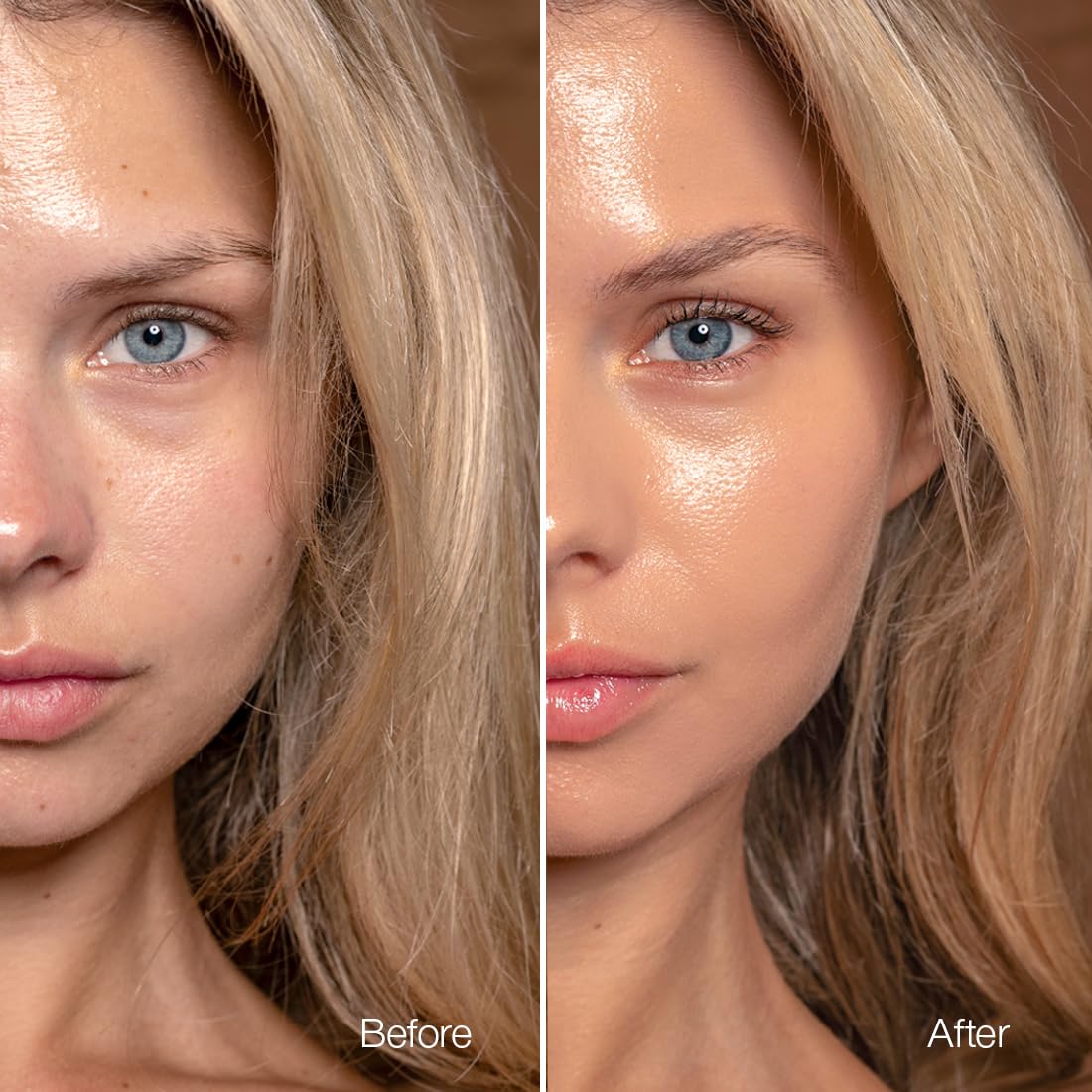 Textura ligera de Palladio Skin Tint se funde sin marcar líneas finas