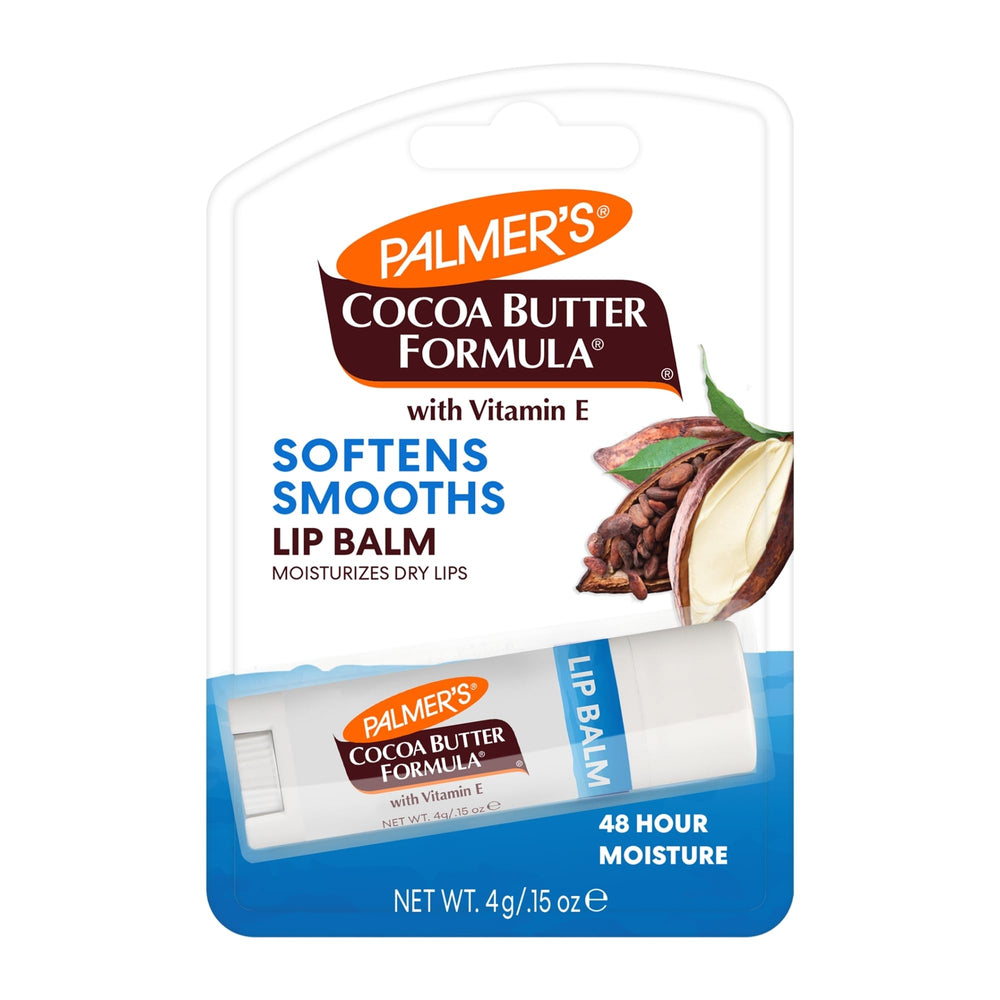 Palmer's Bálsamo Labial con Manteca de Cacao: tubo close-up, hidratación suave para labios secos.
