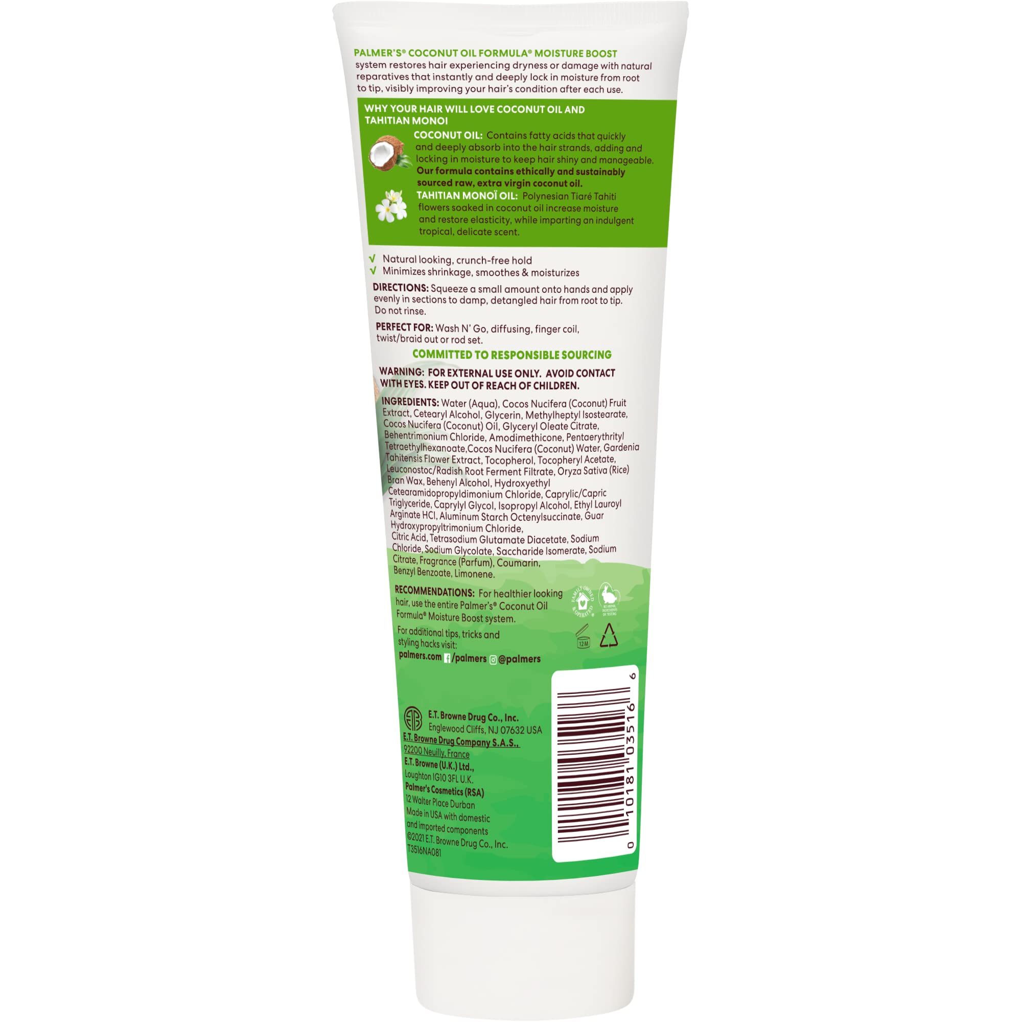 Palmer's fórmula aceite de coco: textura al aplicar, acondiciona y define rizos