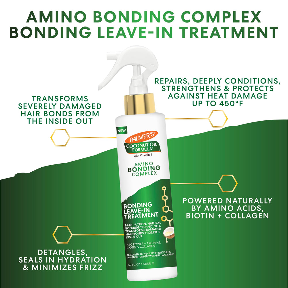 Palmer's Amino Bonding aceite de coco ofrece hidratación profunda.