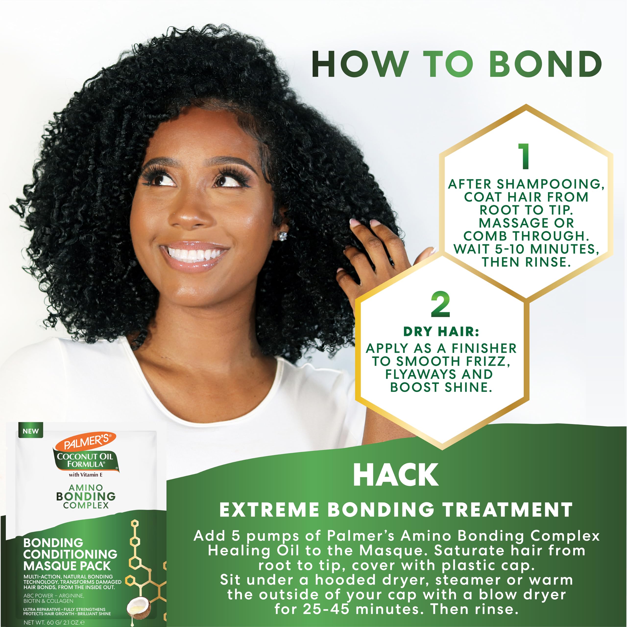 Palmer's Amino Bonding Complex frizz bajo control para cabello