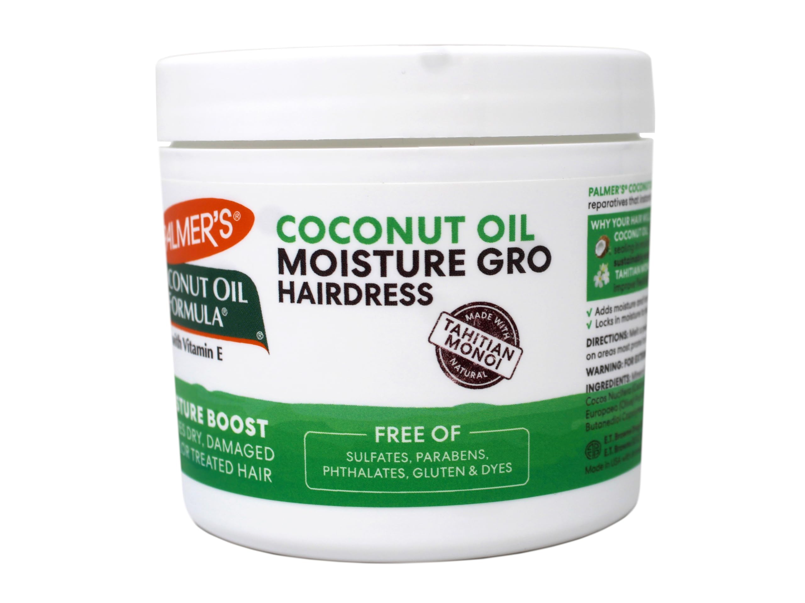 Palmer's aplicación de crema entre manos, cabello seco, peinado suave.