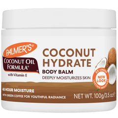 Palmer's Bálsamo Corporal con Aceite de Coco, textura cremosa y hidratación profunda.