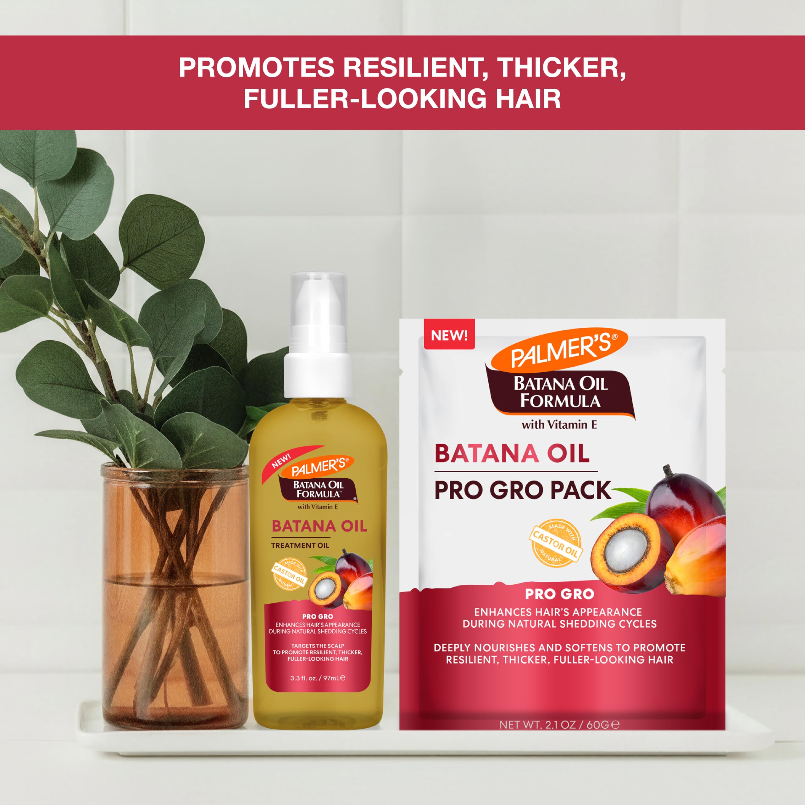 Palmer's Batana Oil Pro Gro tratamiento intensivo para cabello seco y quebradizo.