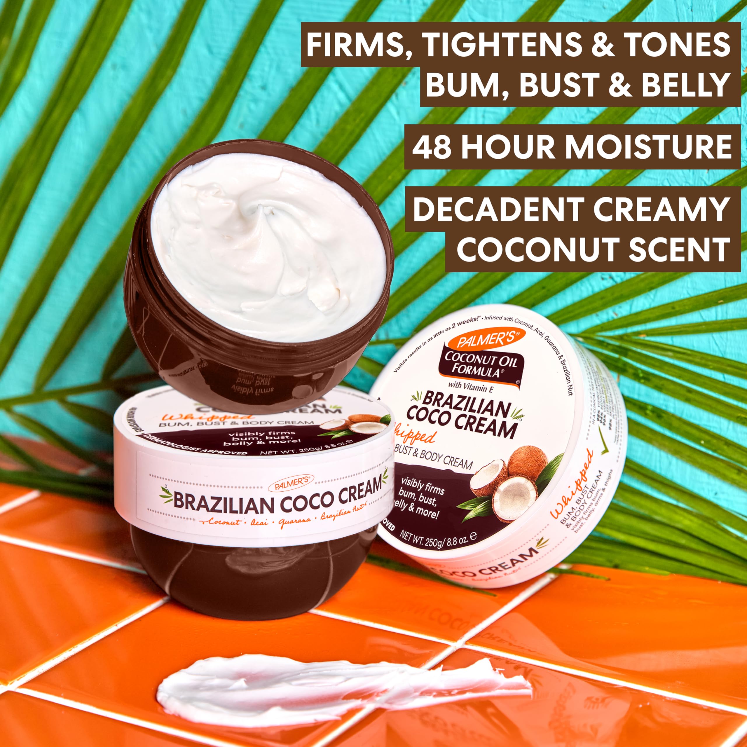 Palmer's Coco Cream ofrece firmeza en glúteos por su fórmula de coco.