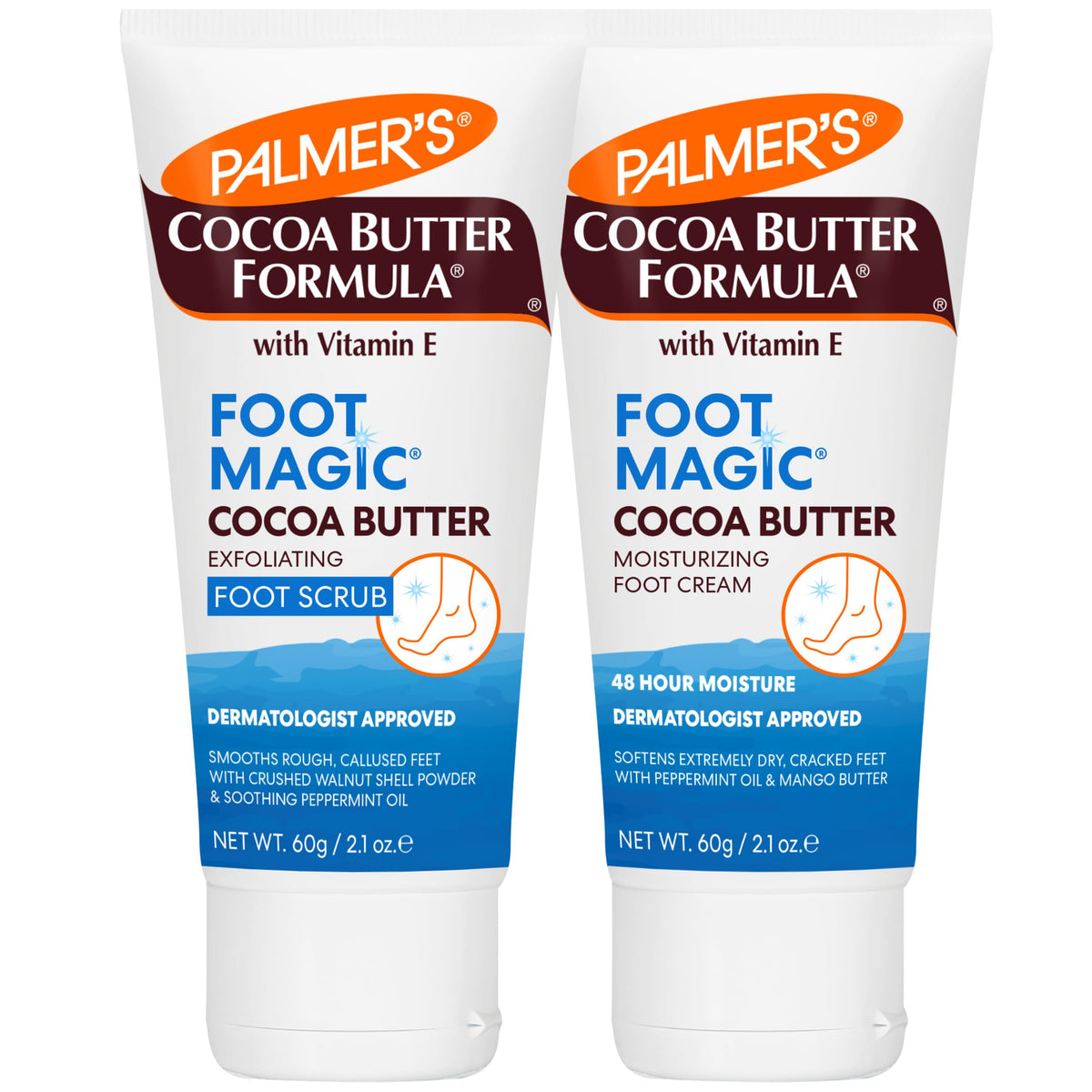 Palmer's Foot Magic exfoliante para pies y crema hidratante para talones secos
