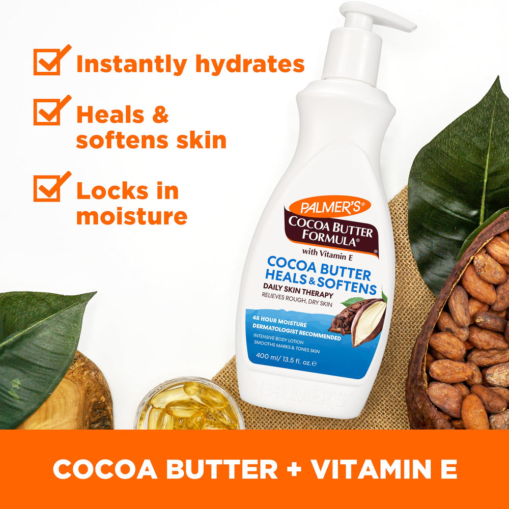 Palmer's Cocoa Butter Textura Cremosa: aplicación suave para piel seca y normal.