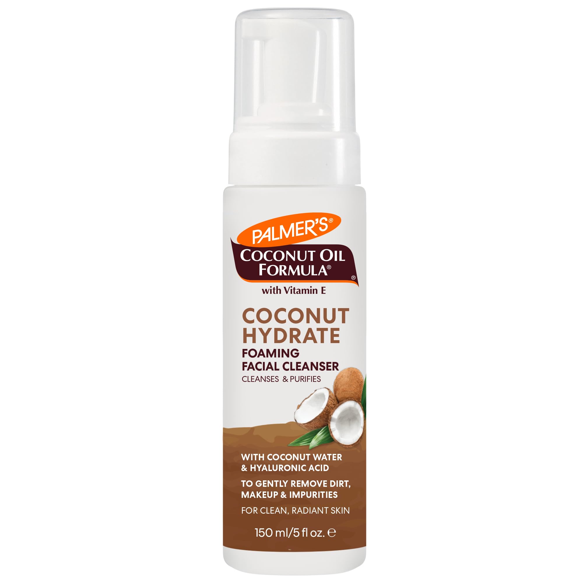 Palmer's Coconut Hydrate: botella de limpiador facial espumoso para piel limpia y suave.