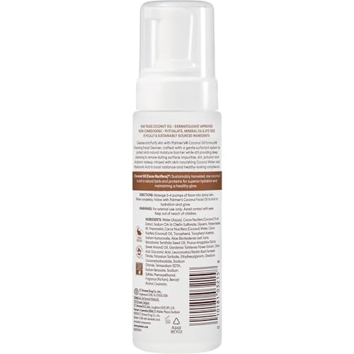 Palmer's Coconut Hydrate: espuma rica que lava suavemente sin resecar la piel.