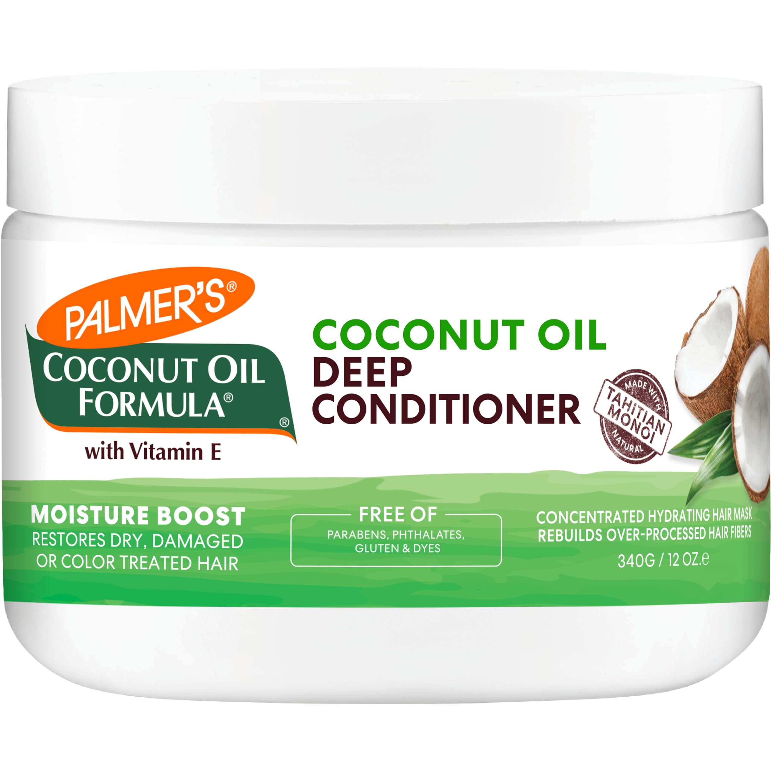 Palmer's acondicionador profundo Coco: botella visible, suave y hidratante para el cabello.
