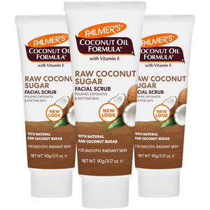 Palmer's exfoliante coco azúcar, frasco visible para una exfoliación suave