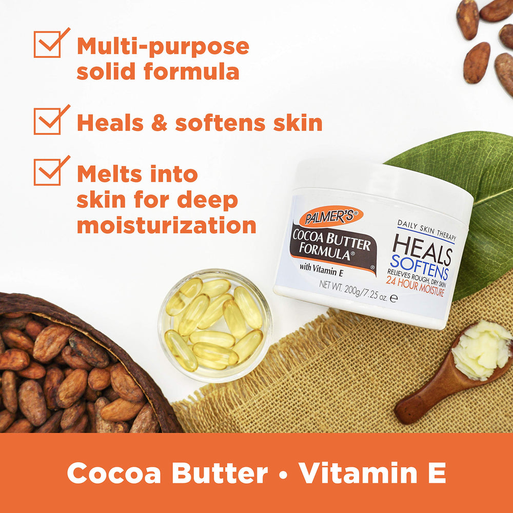 Palmer's con manteca de cacao y aceite de coco para cuidado natural de la piel.
