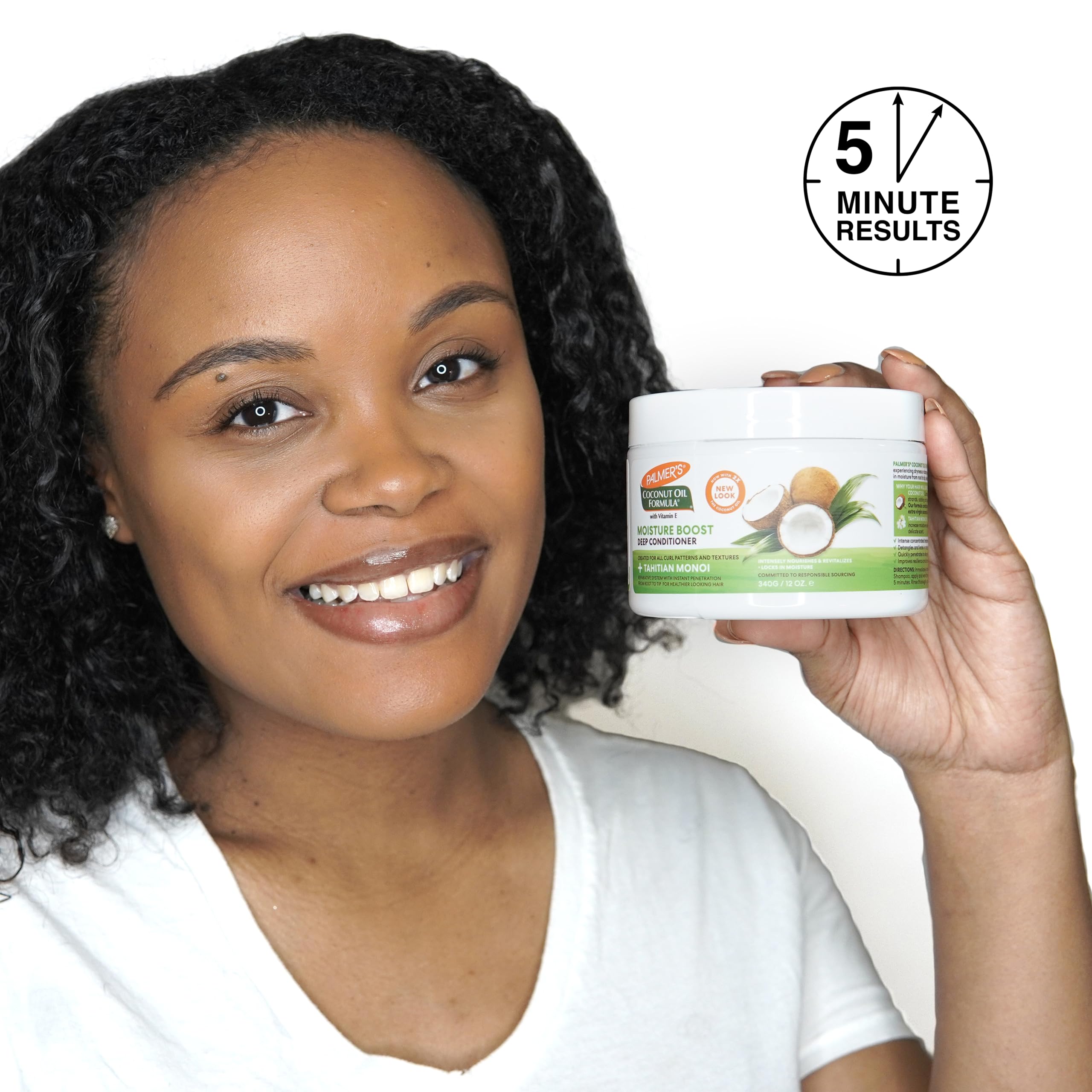 Palmer's sin parabenos y ftalatos, frasco limpio para cabello sensible.