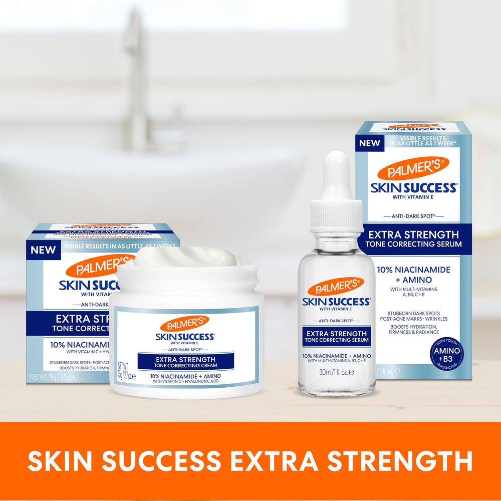 Palmer's Skin Success contiene niacinamida 10% para tono más regular.