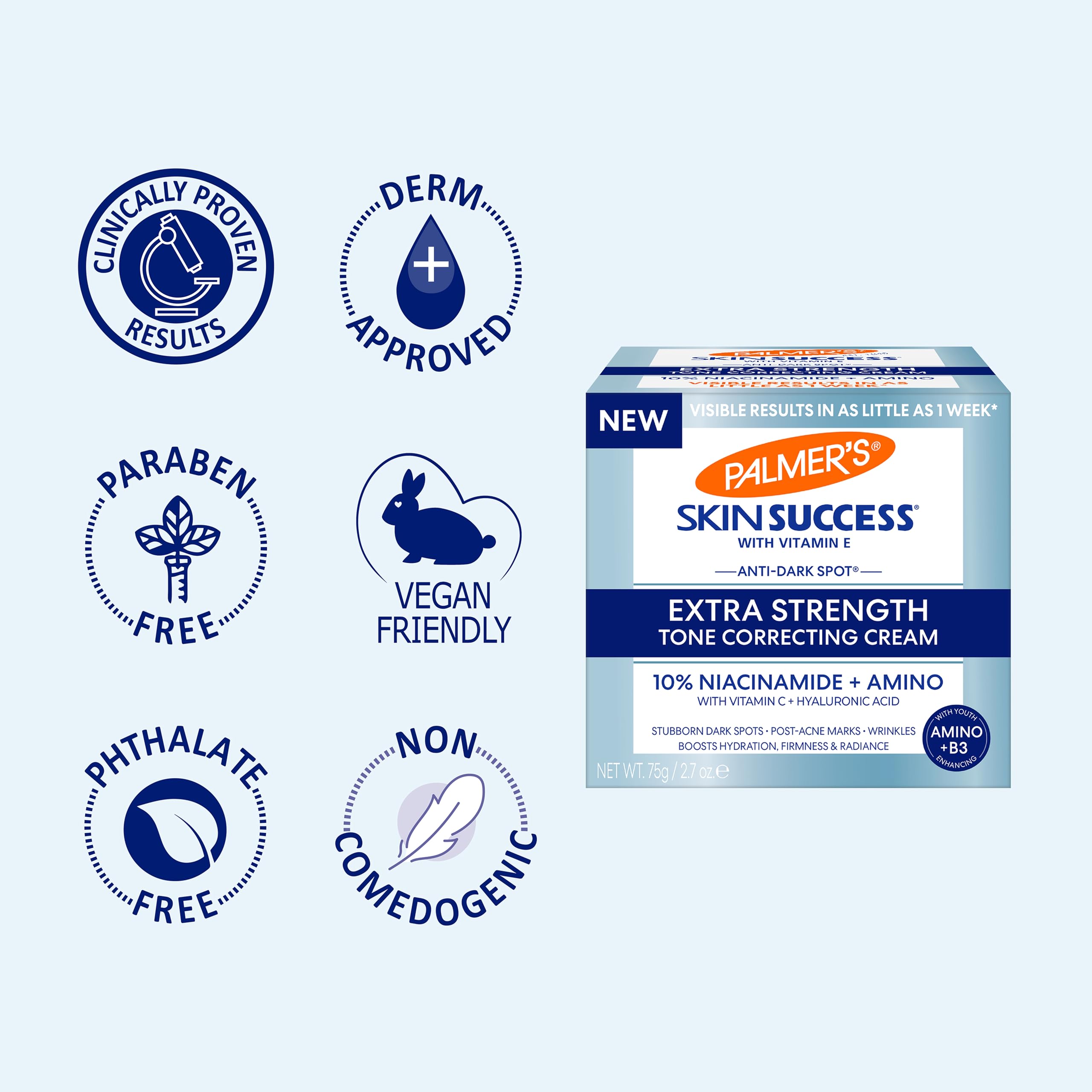 Palmer's Skin Success fórmula con vitamina E para nutrición de la piel.