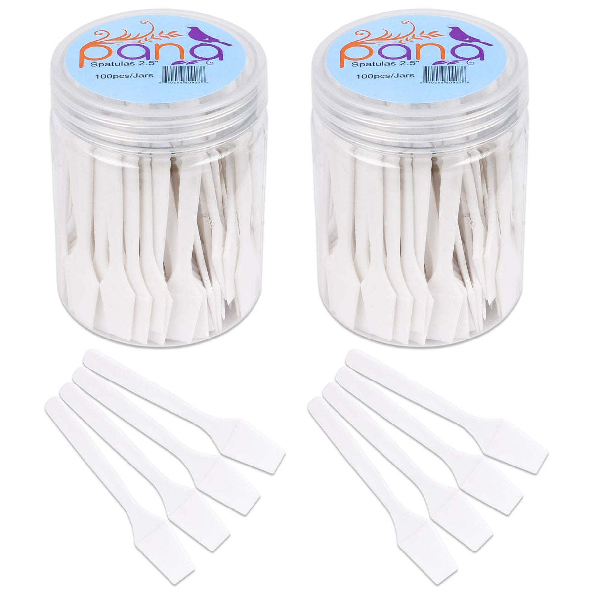 PANA espatula desechable blanca de 200 piezas para higiene al maquillar