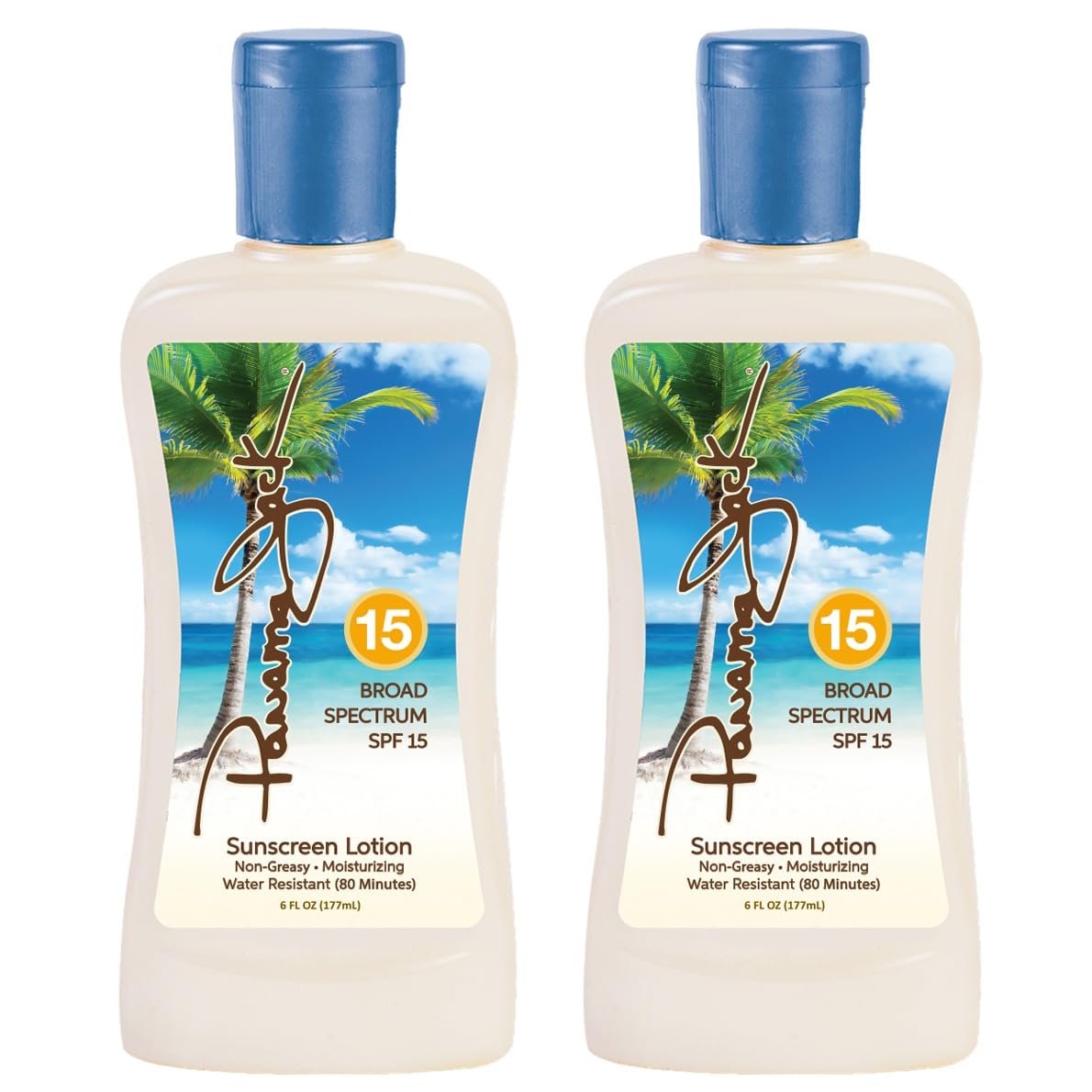 Panama Jack Sunscreen Lotion SPF15, ideal para playa y actividades al sol.