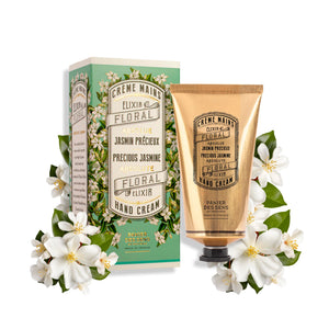 Panier des Sens Jasmin crema de manos en frasco, hidratación suave para piel seca.