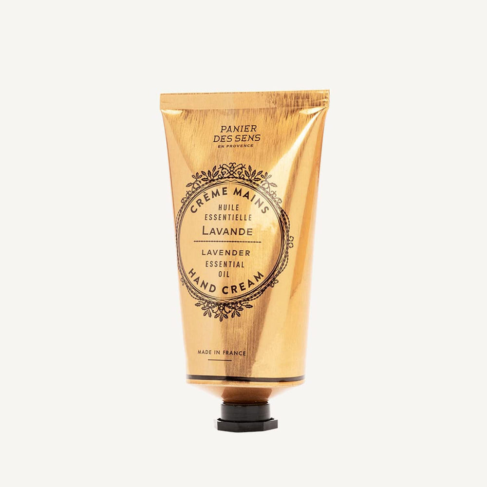 Panier des Sens crema de manos lavanda, hidratación duradera para manos secas.