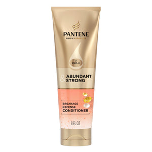 Pantene Abundante y Fuerte acondicionador en botella para cuidado diario y cabello más resistente.