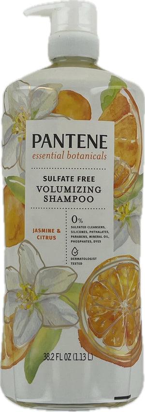 Pantene Botánicos Esenciales Jazmín Cítrico envase champú con volumen ligero
