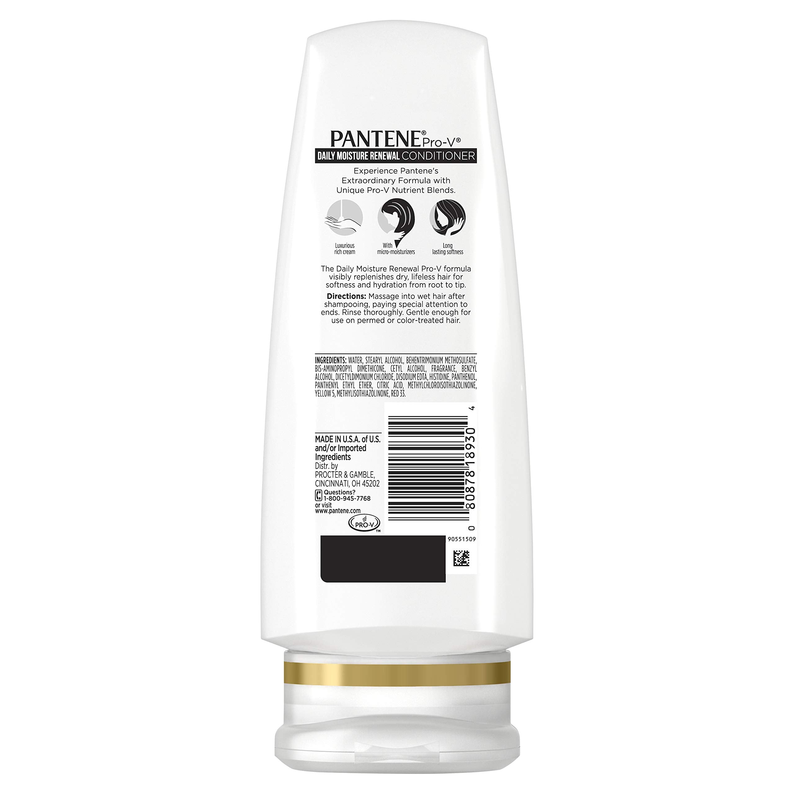 Pantene Champú deja el cabello suave y manejable.