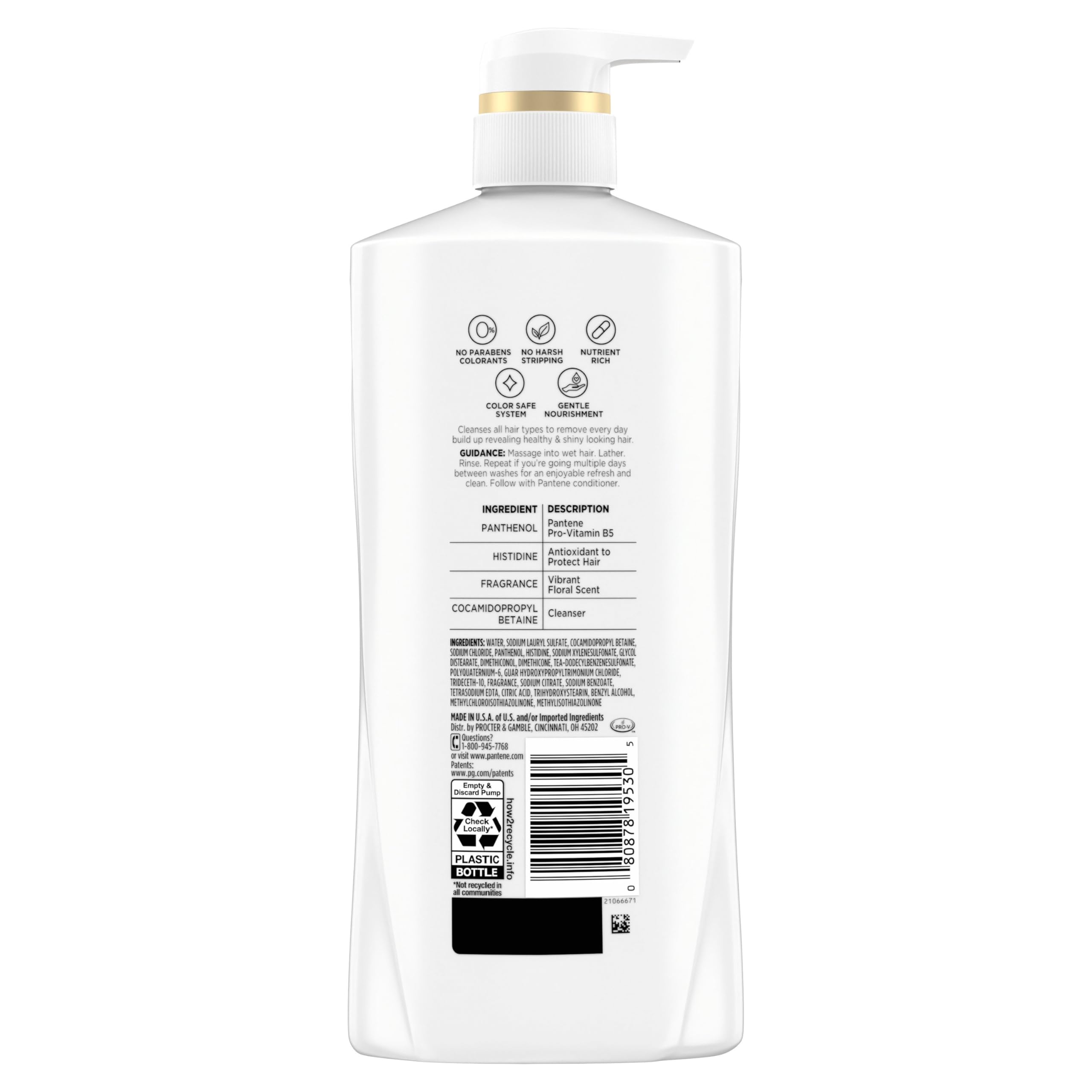 Pantene conditioner application on mid-lengths and ends nourishes hair.