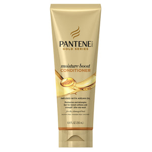 Pantene Gold Series: bote de acondicionador con argán para cabello rizado, hidratación profunda