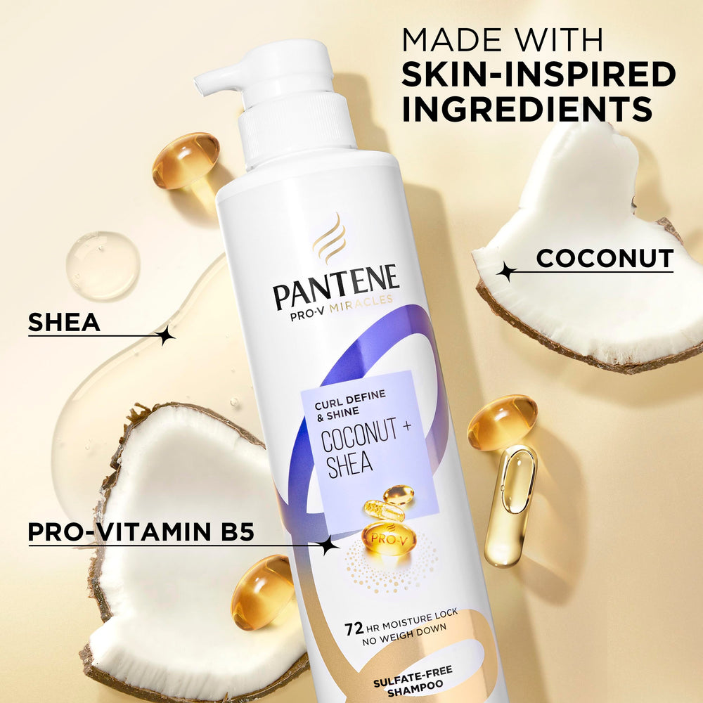 Pantene Miracles Curl Define y Shine: aceite de coco y manteca de karité en la fórmula.