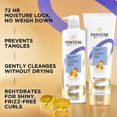 Pantene Miracles Curl Define y Shine: etiqueta con ingredientes clave.